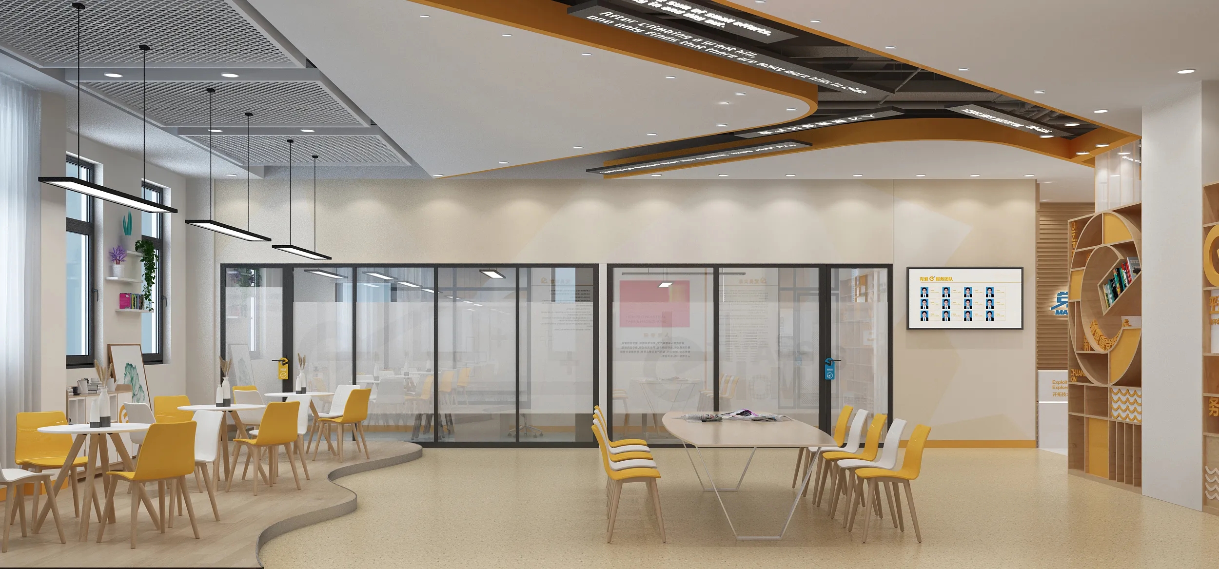 深圳產業園黨群驛家、黨建活動室設計、黨建服務中心、黨群社區服務中心