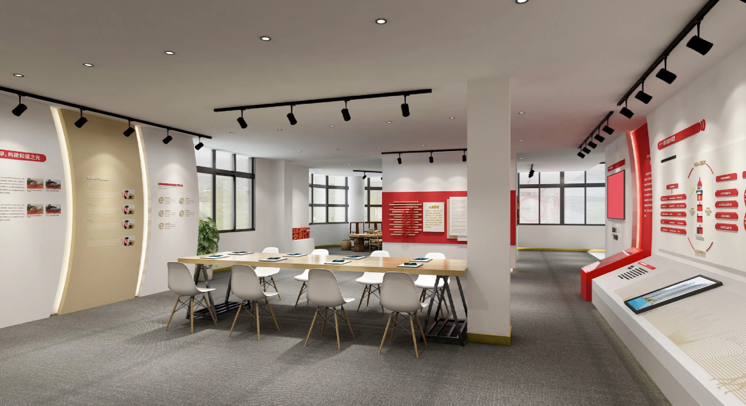 廣東河源黨建活動室設計裝修、黨建服務中心設計裝修、社區(qū)服務中心、黨群服務中心